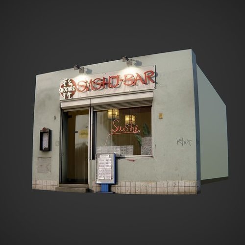 Asian Shop Pack 3D model 2