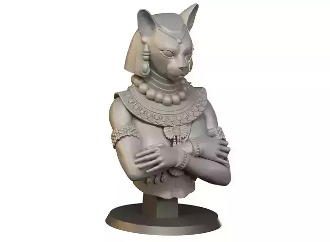 Bastet Bust 3D print model