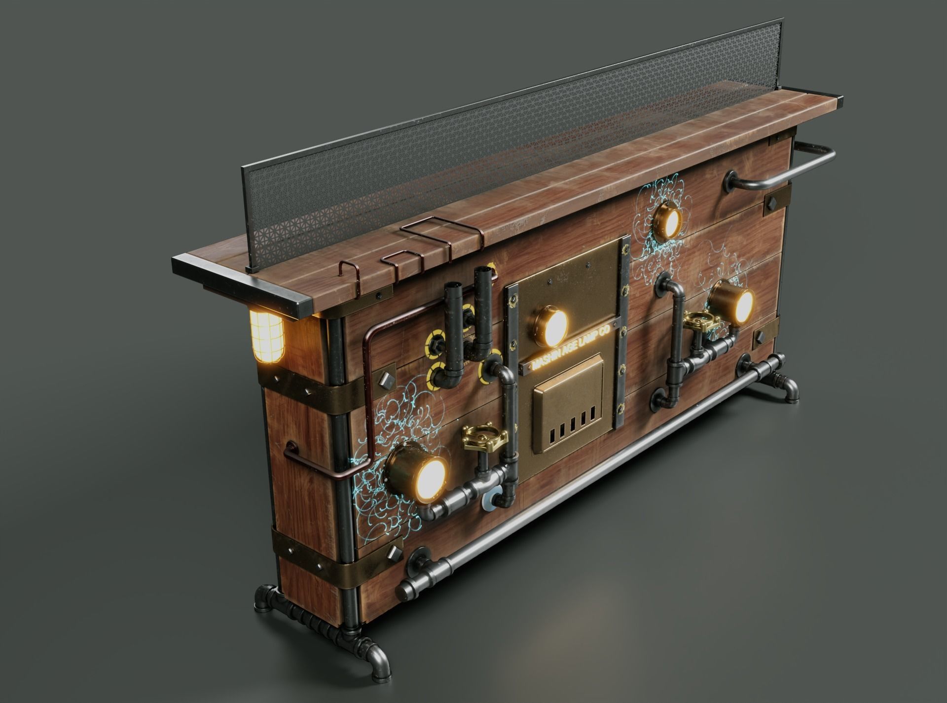 The machine age lamp company Low-poly 3D model_1