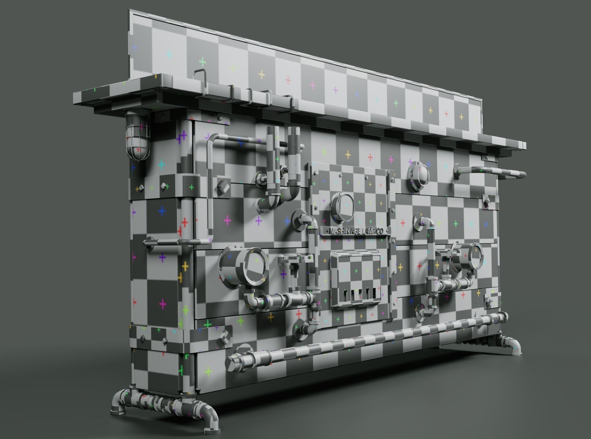 The machine age lamp company Low-poly 3D model_4