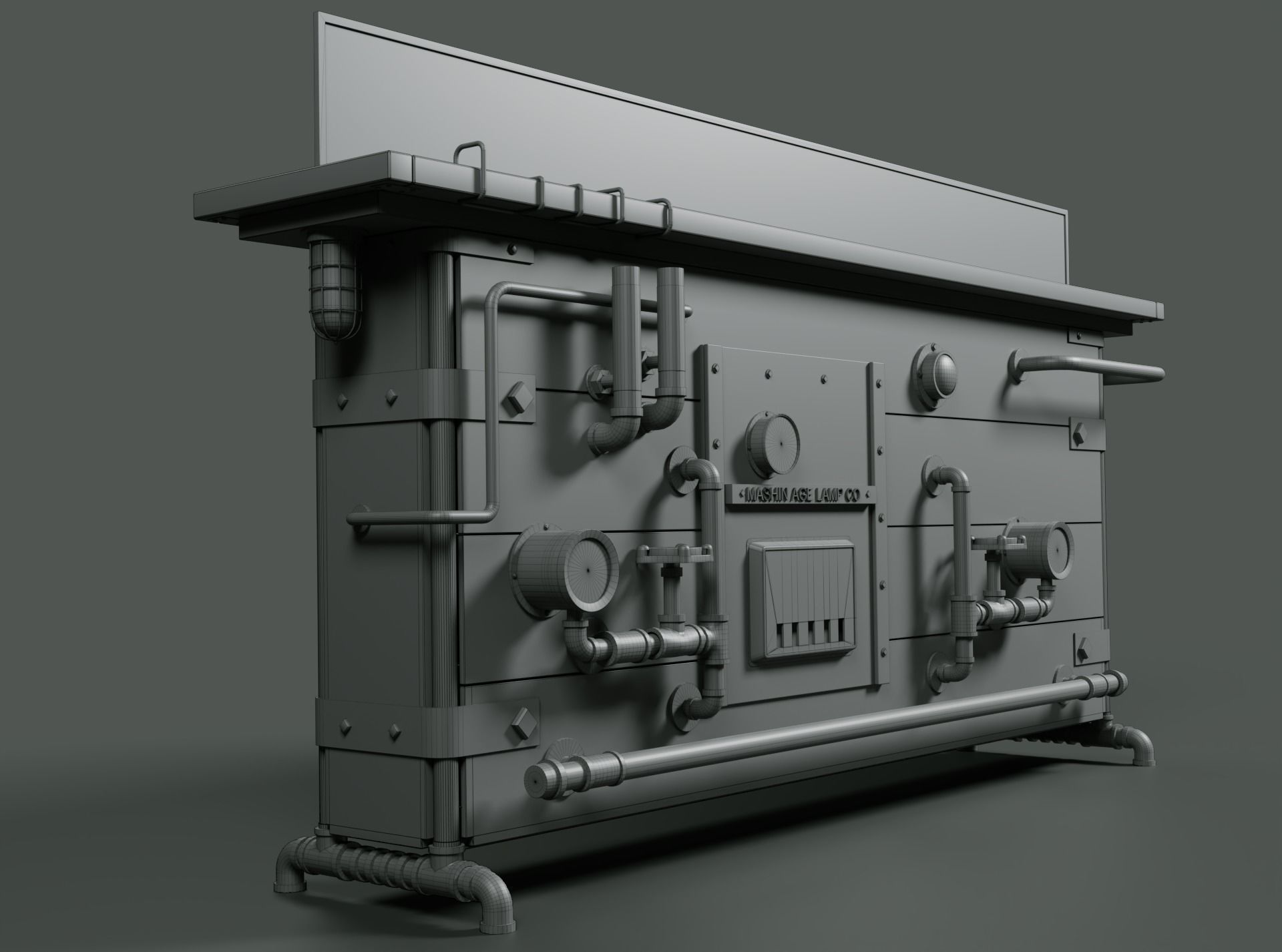 The machine age lamp company Low-poly 3D model_3