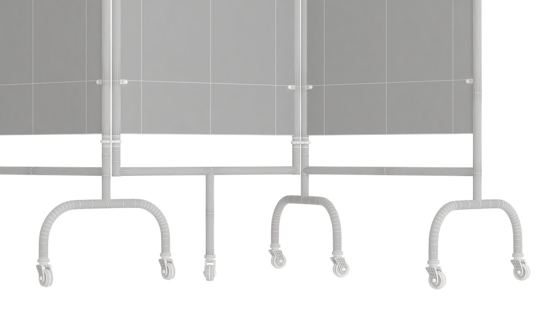 Mobile Folding Hospital Privacy Screen 01 3D model_12