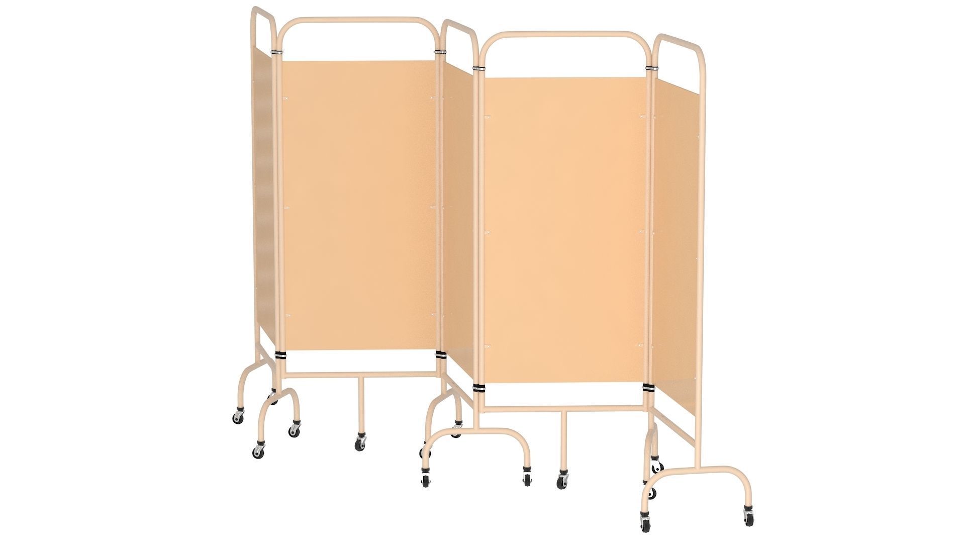 Mobile Folding Hospital Privacy Screen 01 3D model_2
