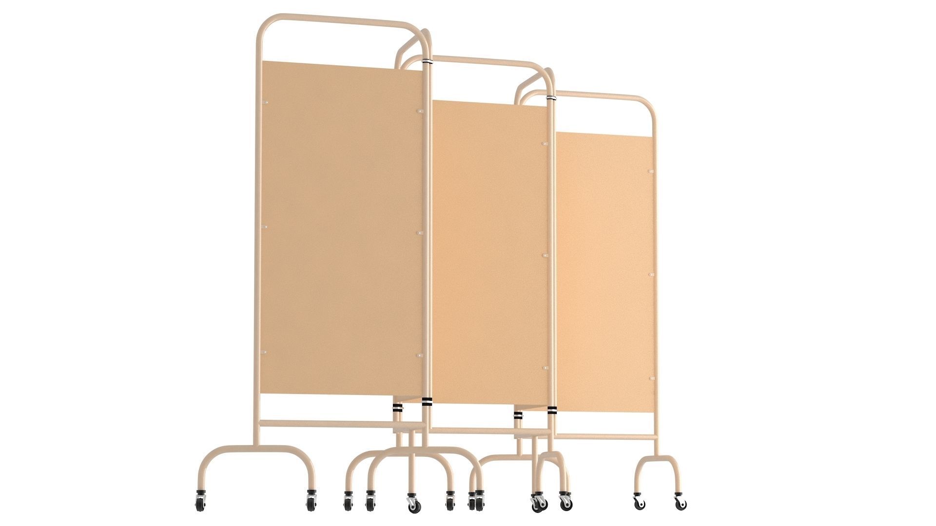 Mobile Folding Hospital Privacy Screen 01 3D model_6