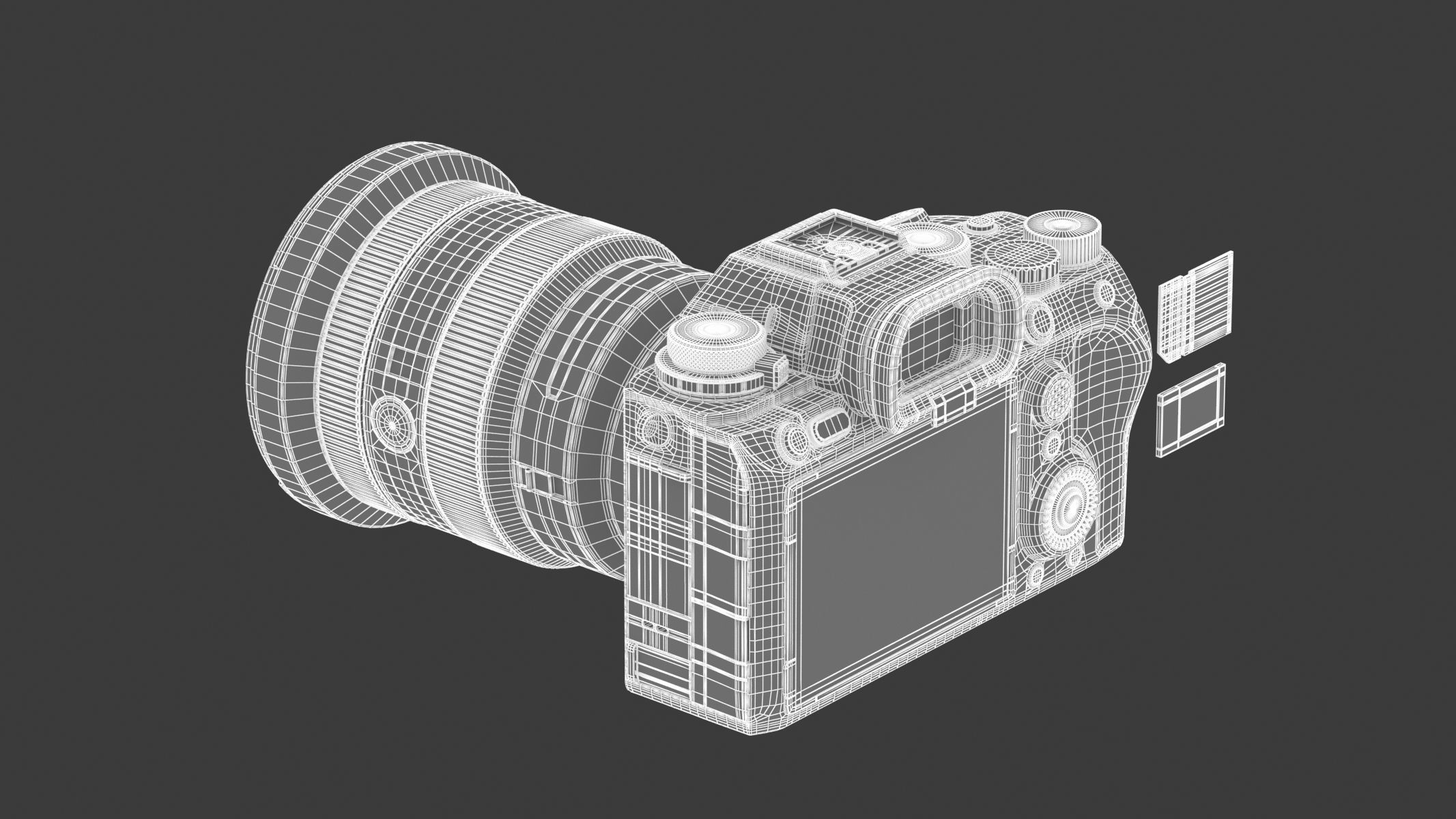 Sony Alpha A1 with Lens 3D model_25
