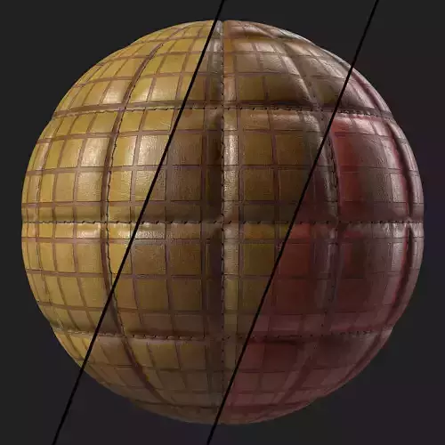 Leather Materials 36- Stitched Leather - Sbsar Pbr 4k Seamless