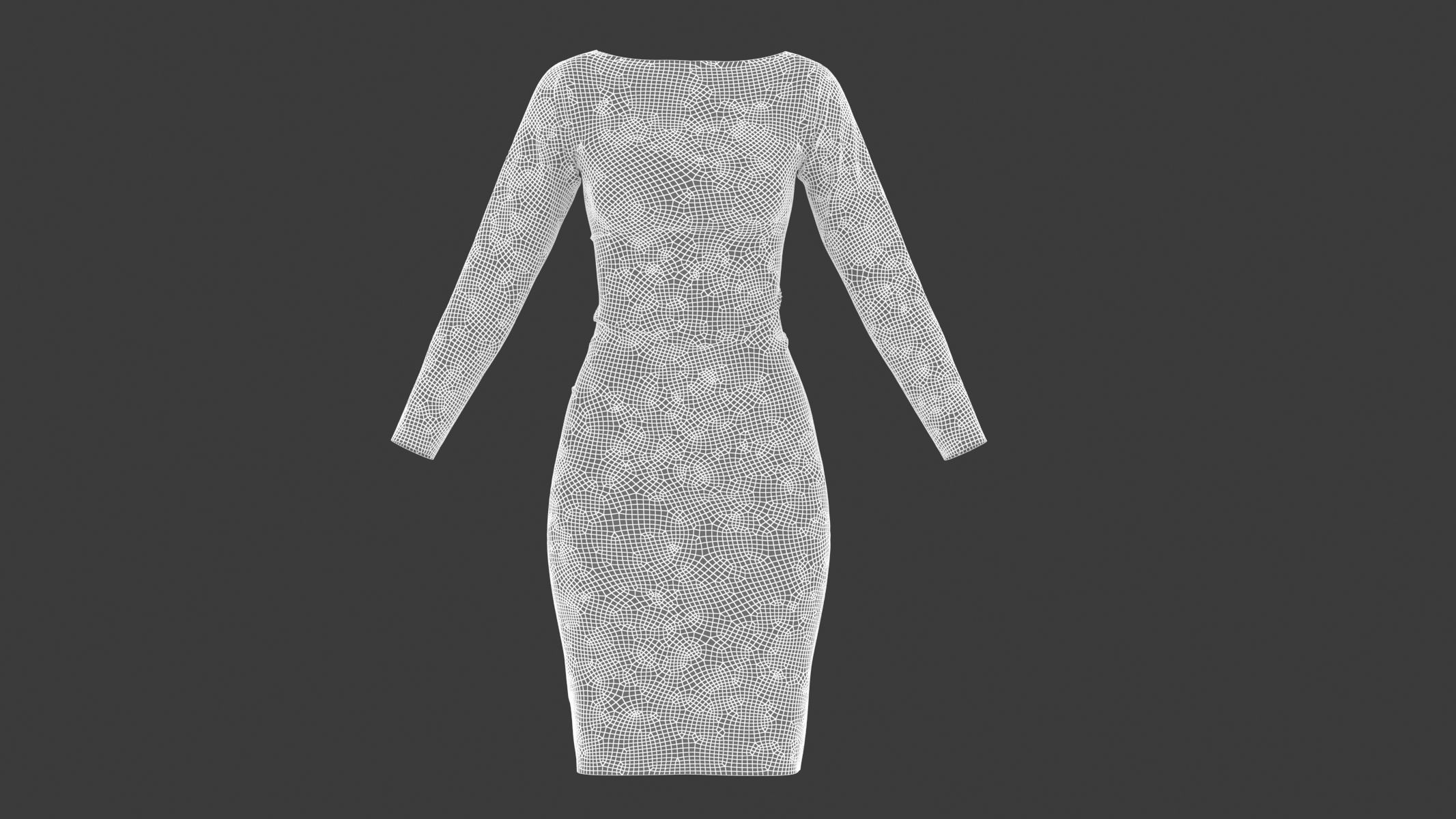 Woman Dress 01 Purple 3D model_10