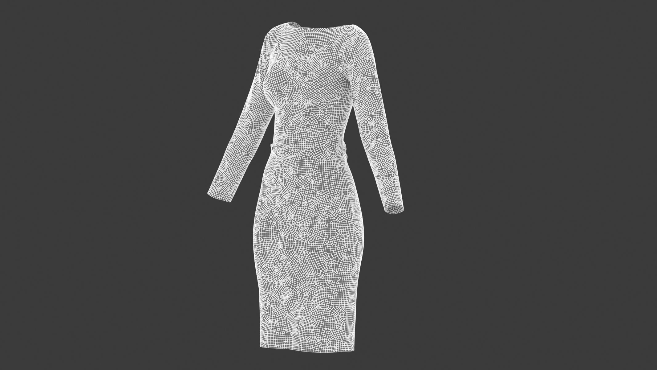 Woman Dress 01 Purple 3D model_17