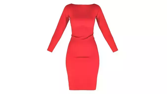 Woman Dress 01 Red