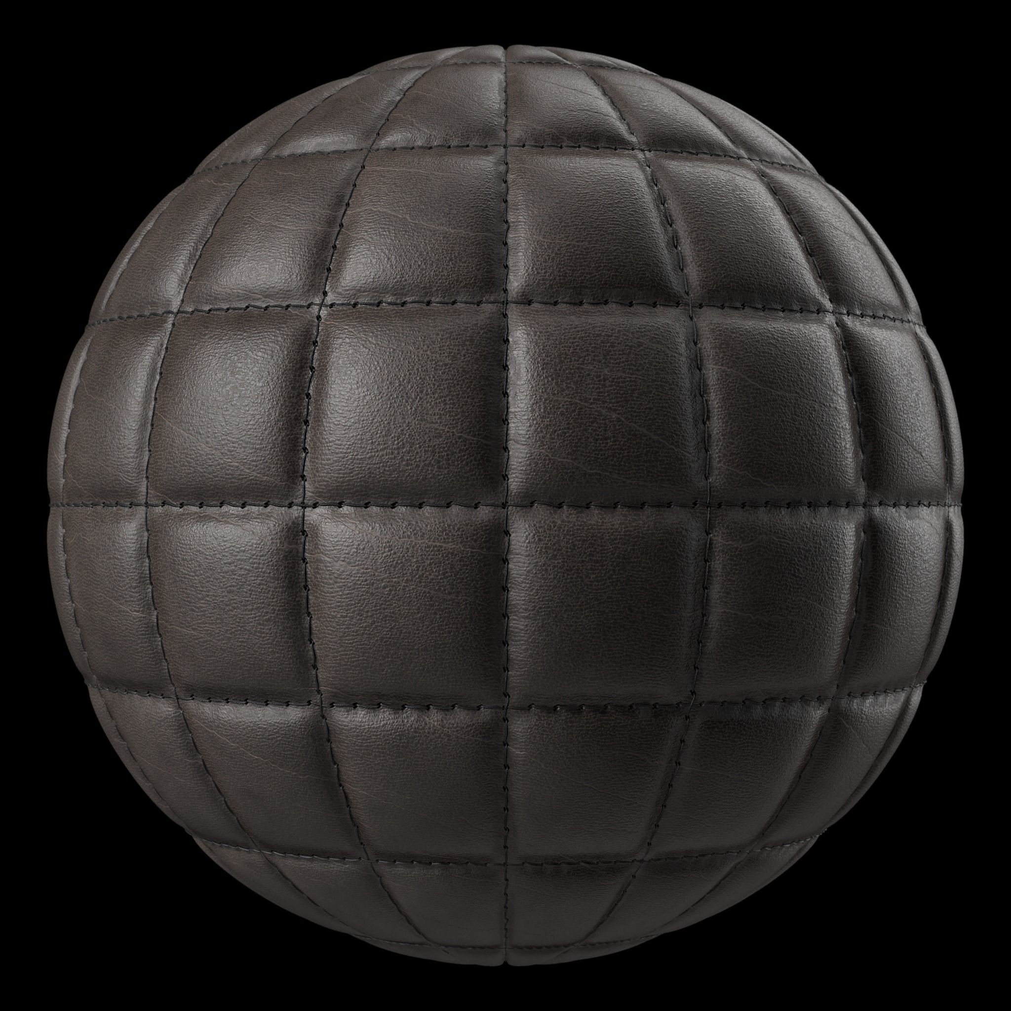 Leather Materials 37- Stitched Leather - Sbsar Pbr 4k Seamless Texture_1