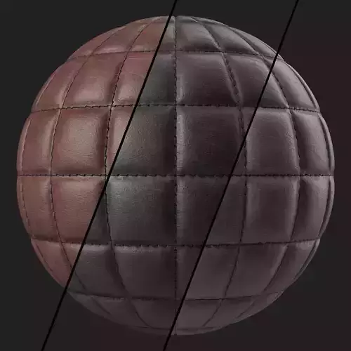 Leather Materials 37- Stitched Leather - Sbsar Pbr 4k Seamless