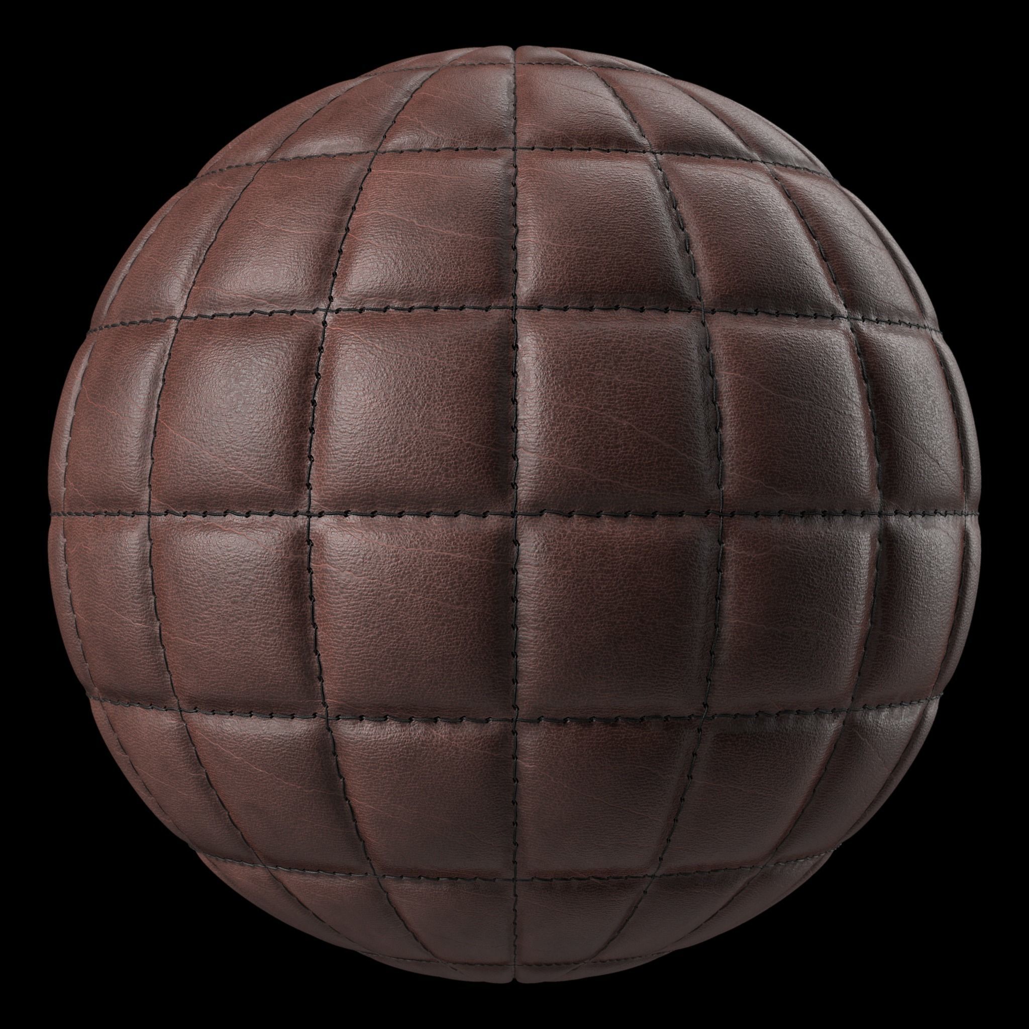 Leather Materials 37- Stitched Leather - Sbsar Pbr 4k Seamless Texture_4