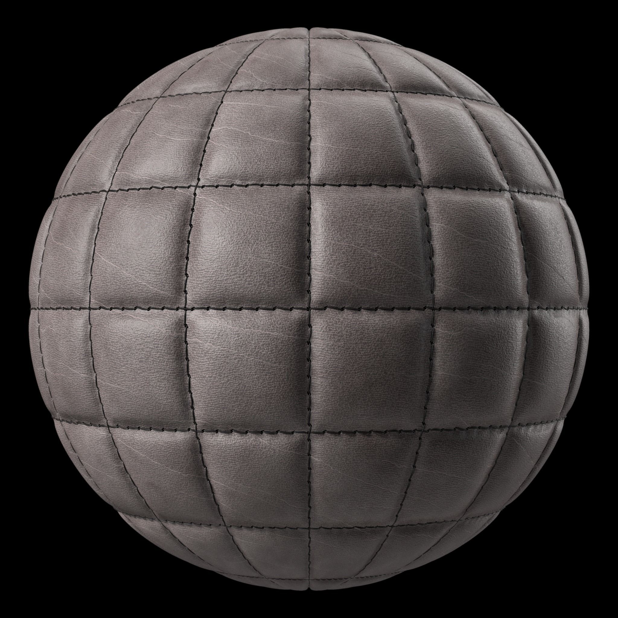Leather Materials 37- Stitched Leather - Sbsar Pbr 4k Seamless Texture_6