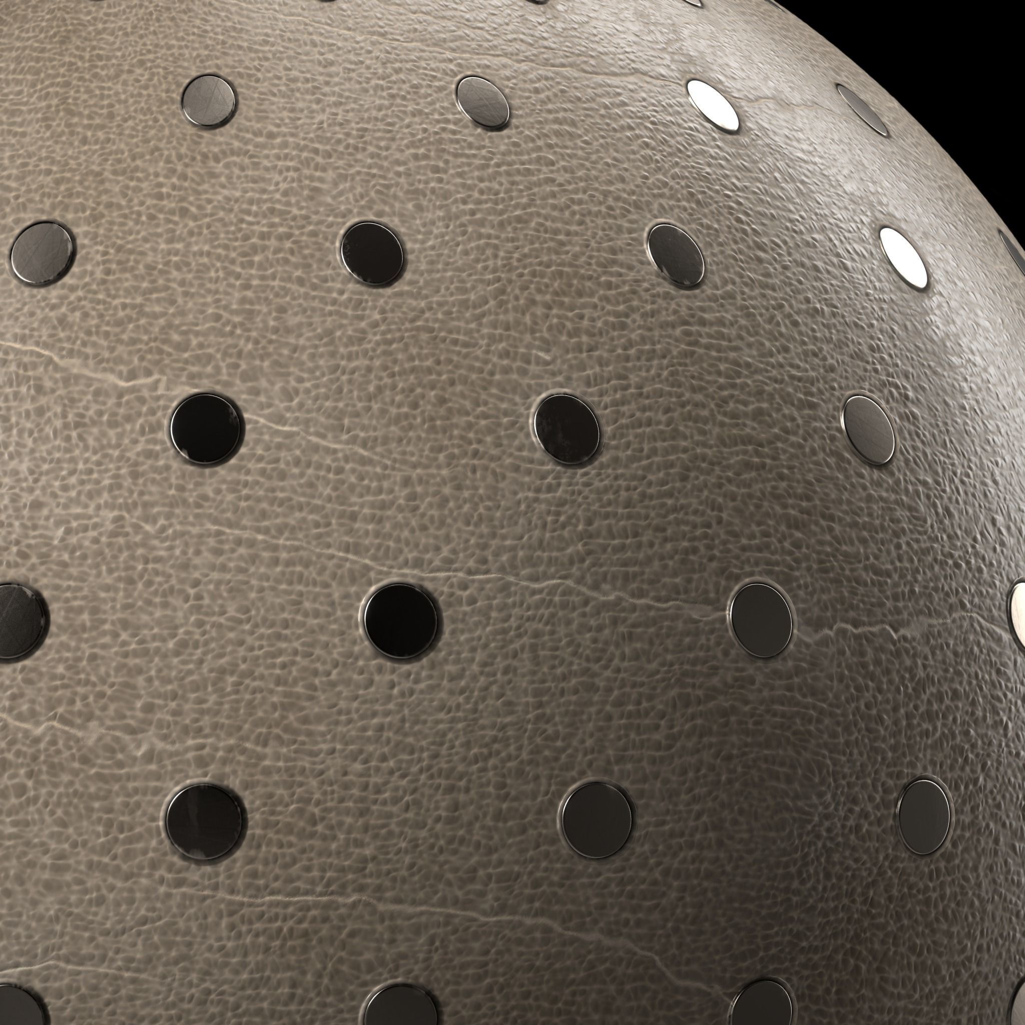 Leather Materials 39- Leather Panel By Dot Metal - Pbr Seamless Texture_7