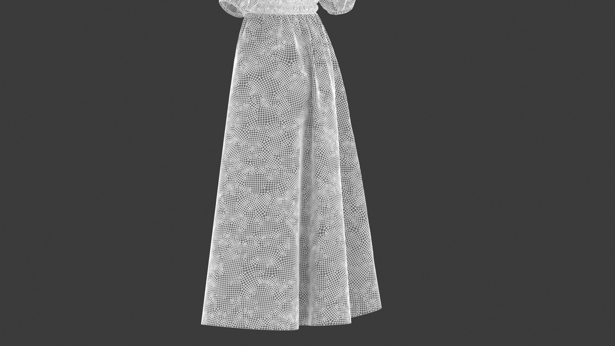 Woman Dress 03 Yellow 3D model_17