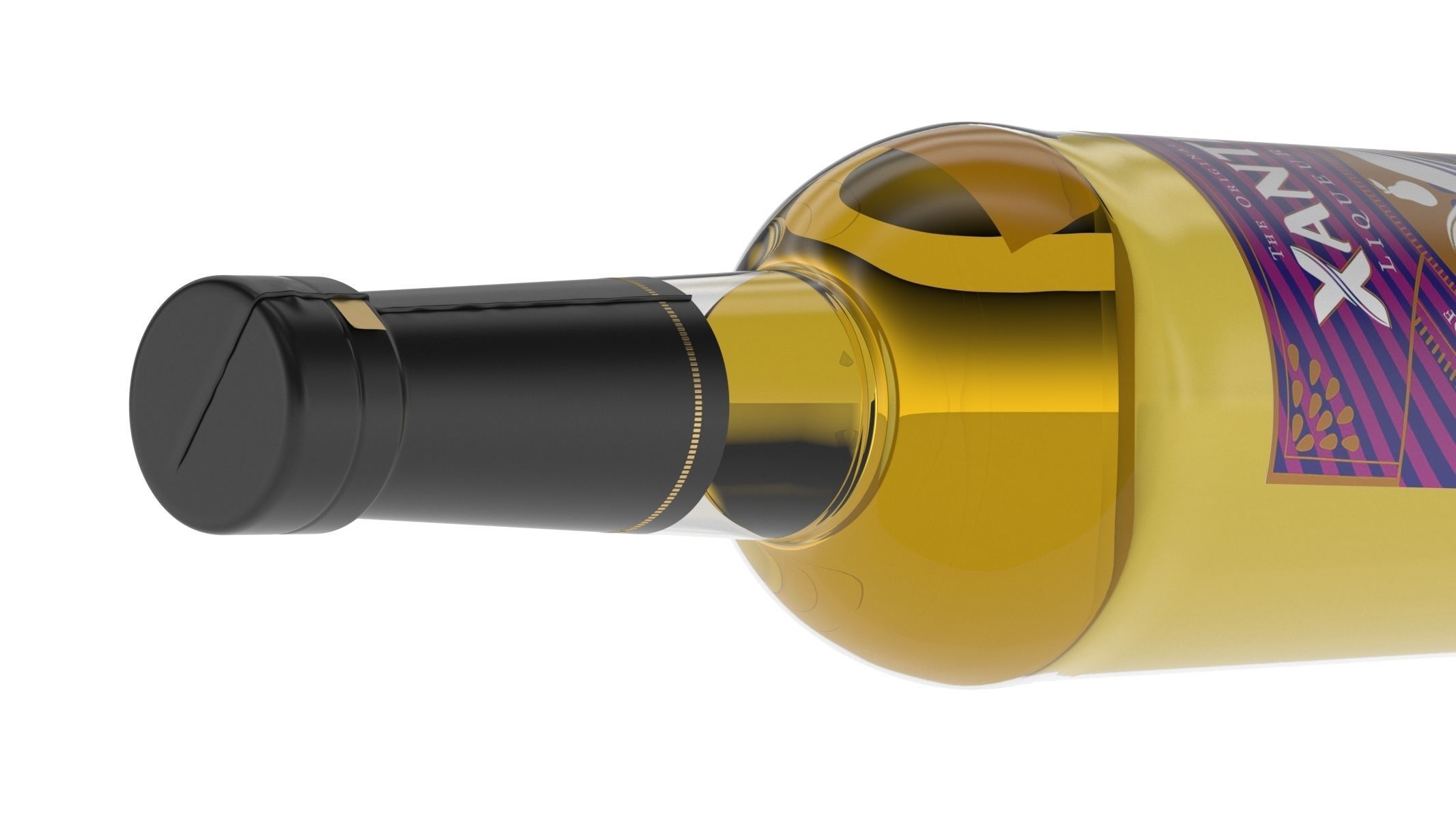 Xante Liqueur Bottle 3D model_4