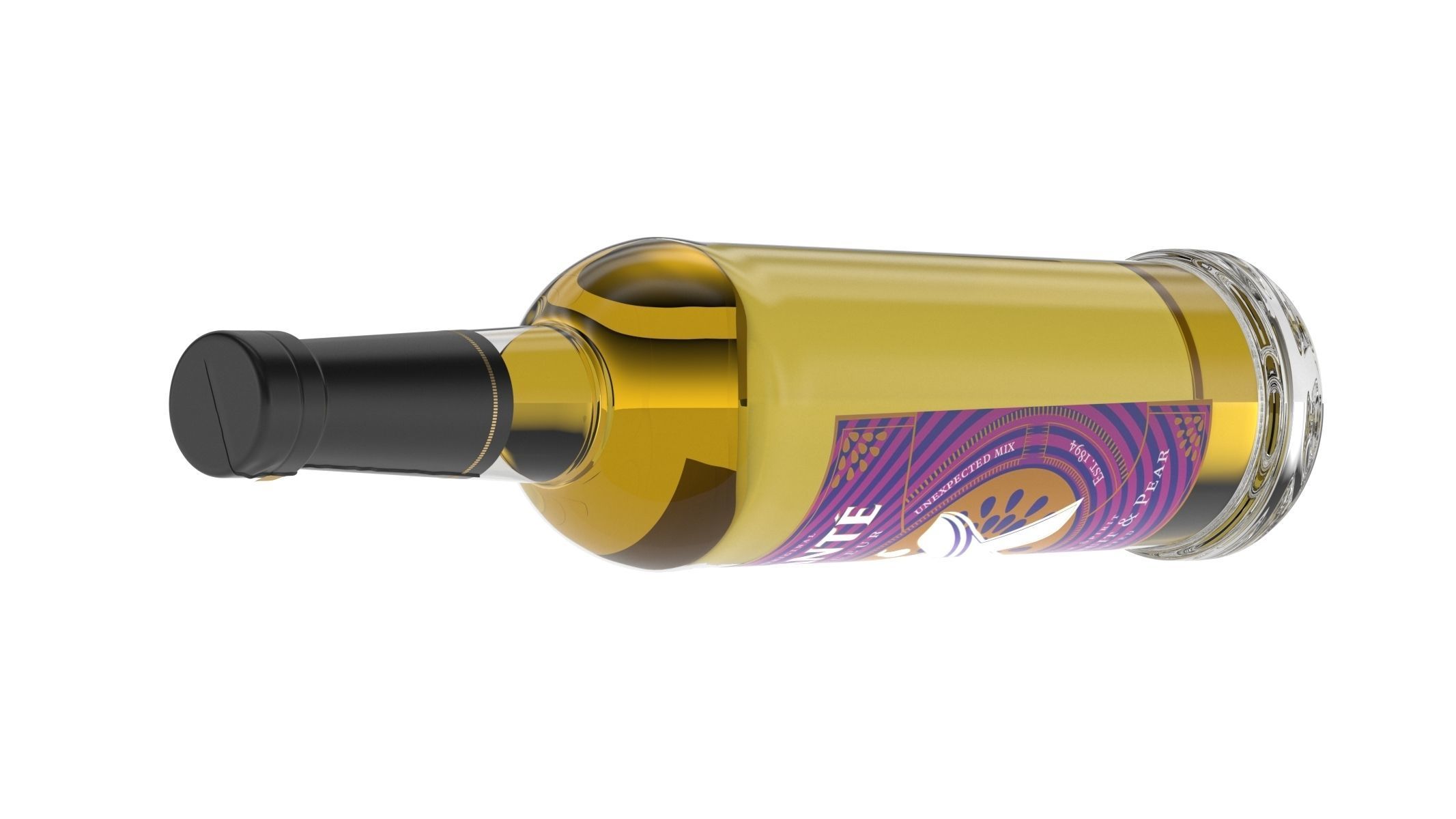 Xante Liqueur Bottle 3D model_2