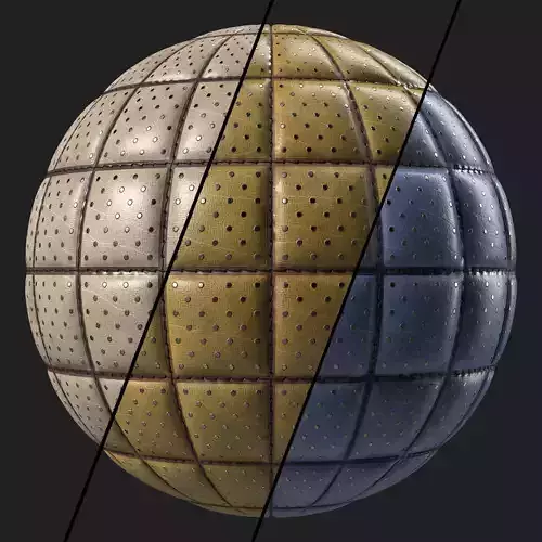 Leather Materials 40- Stitched Leather By Dot Metal - Seamless