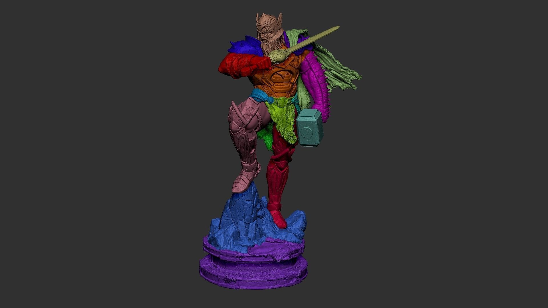 King Thor 3D Print 3D print model_12