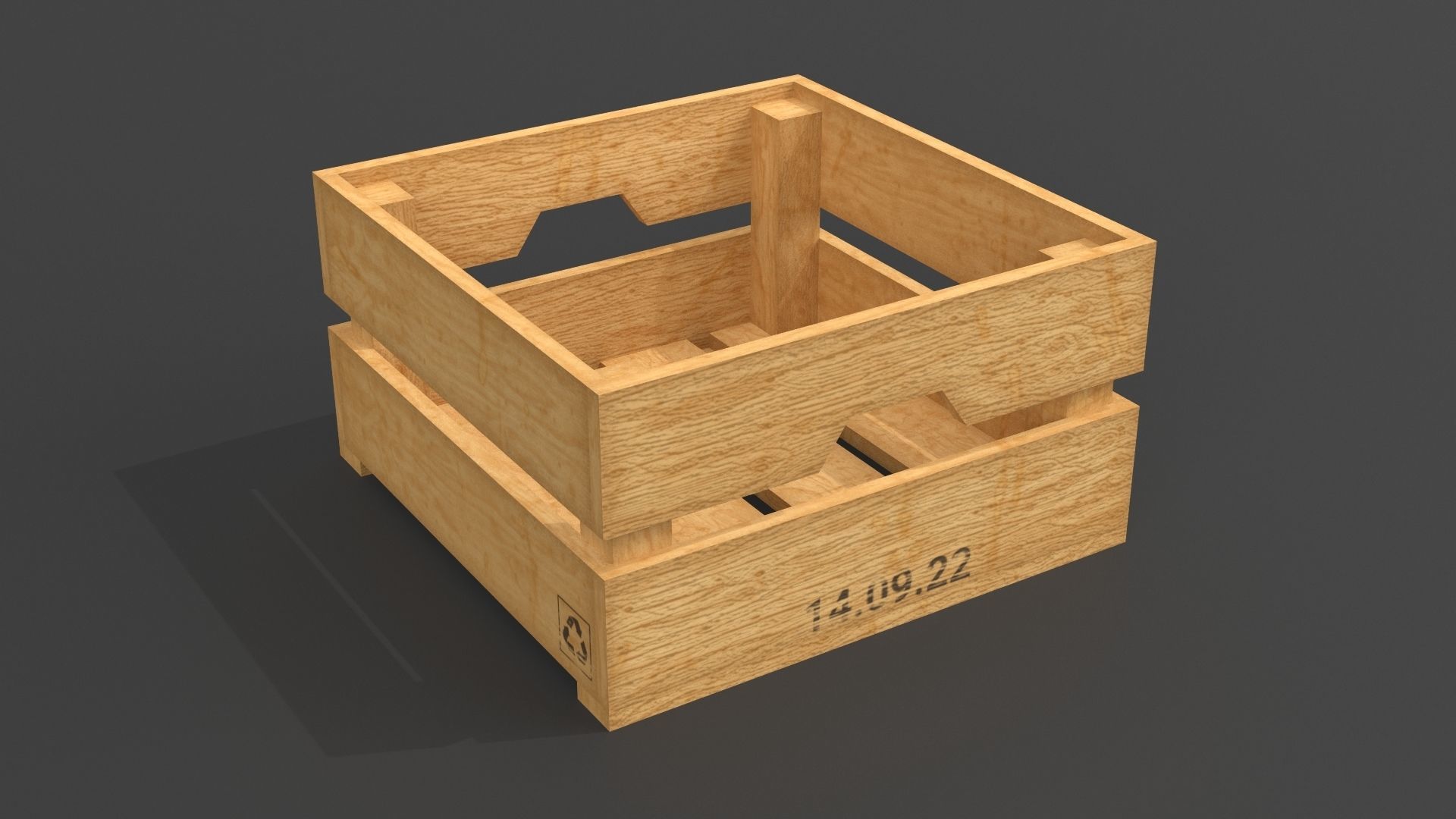 PBR Industrial Wooden Crate Collection  Low-poly 3D model_8