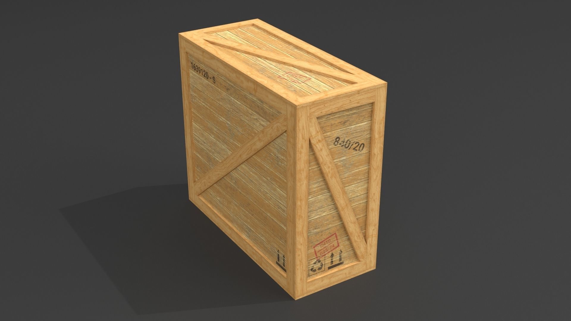 PBR Industrial Wooden Crate Collection  Low-poly 3D model_11