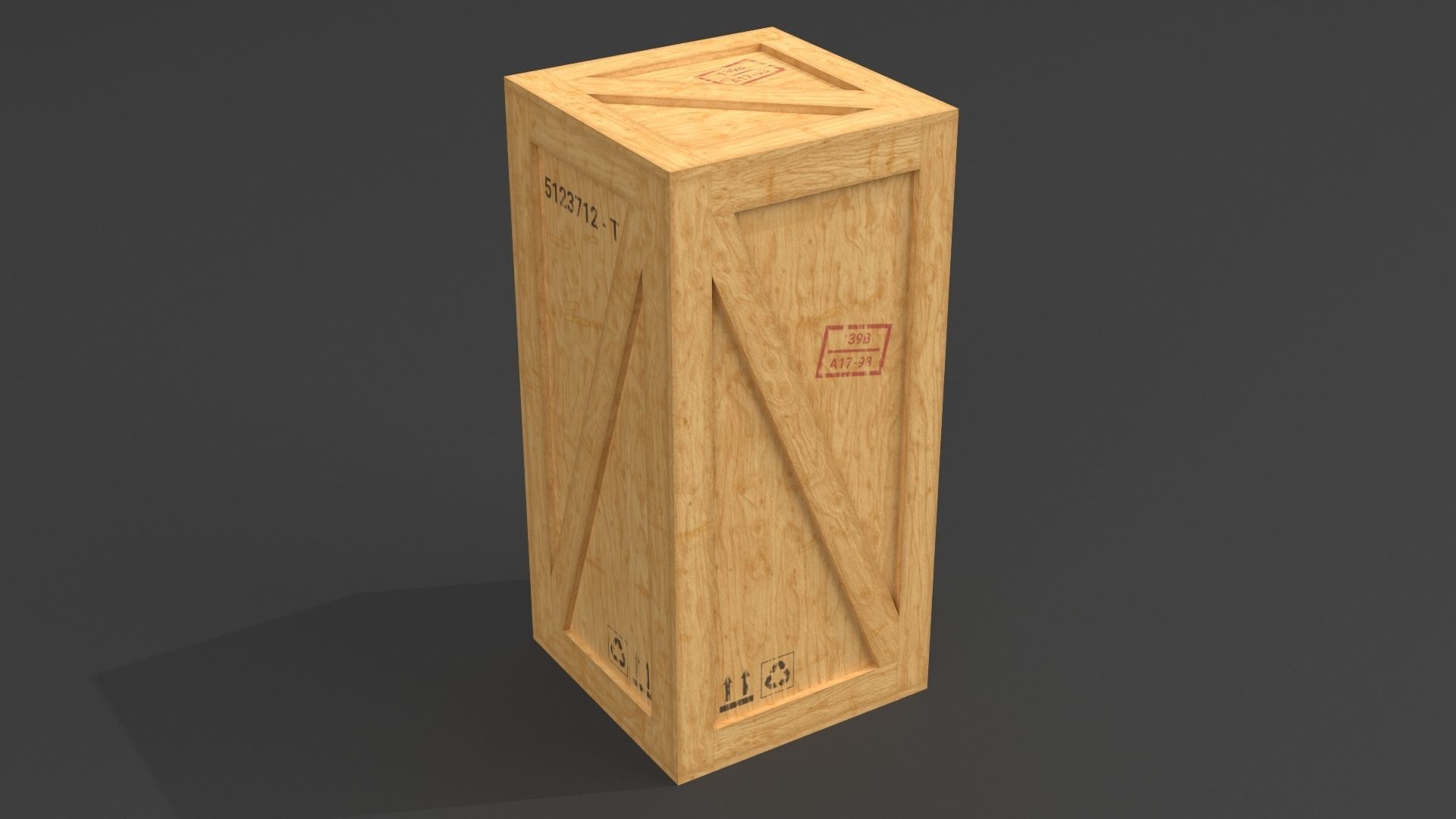 PBR Industrial Wooden Crate Collection  Low-poly 3D model_10