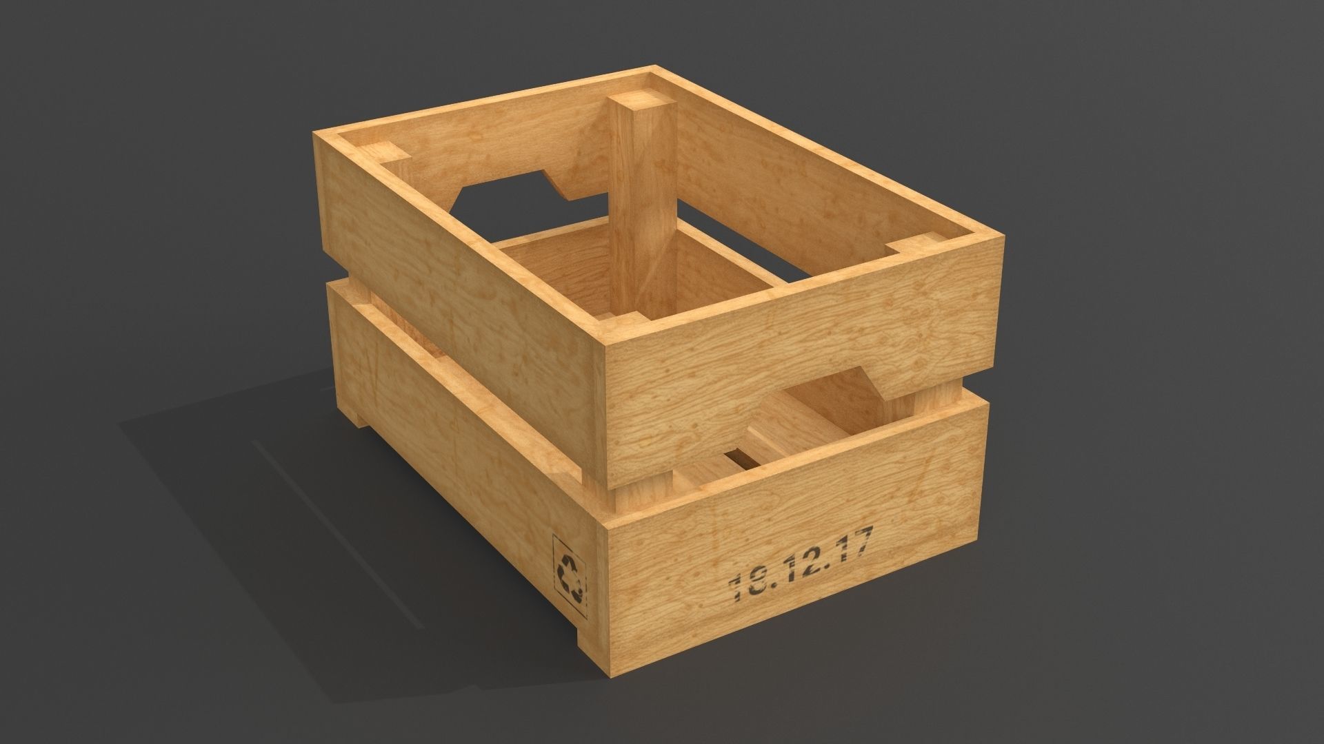 PBR Industrial Wooden Crate Collection  Low-poly 3D model_3