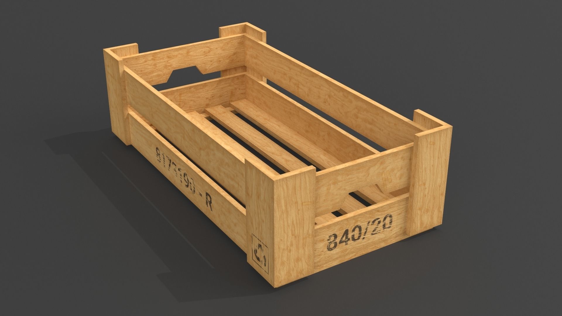 PBR Industrial Wooden Crate Collection  Low-poly 3D model_9
