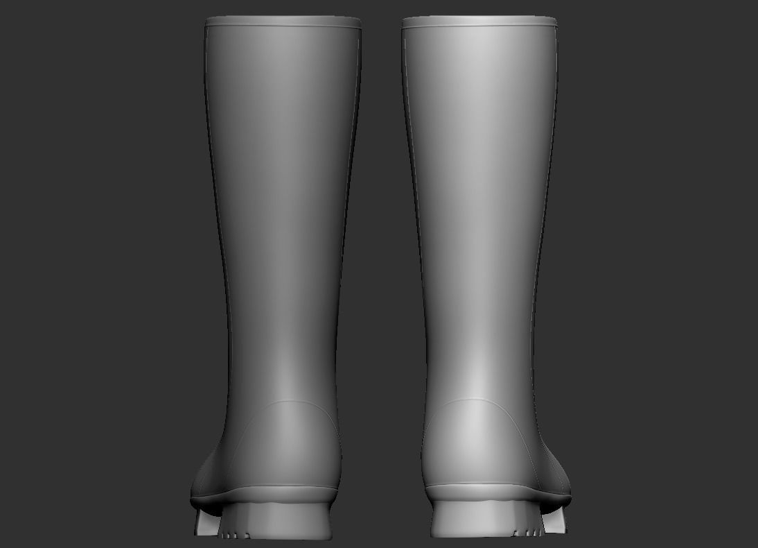 RUBBER WORK BOOTS 3D print model_4
