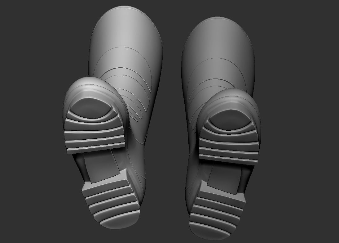 RUBBER WORK BOOTS 3D print model_6