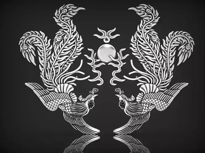 Phoenix Relief 3D print model
