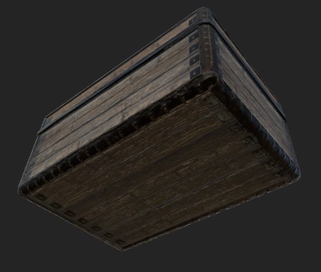 Suitcase Trunk Low-poly 3D model_5