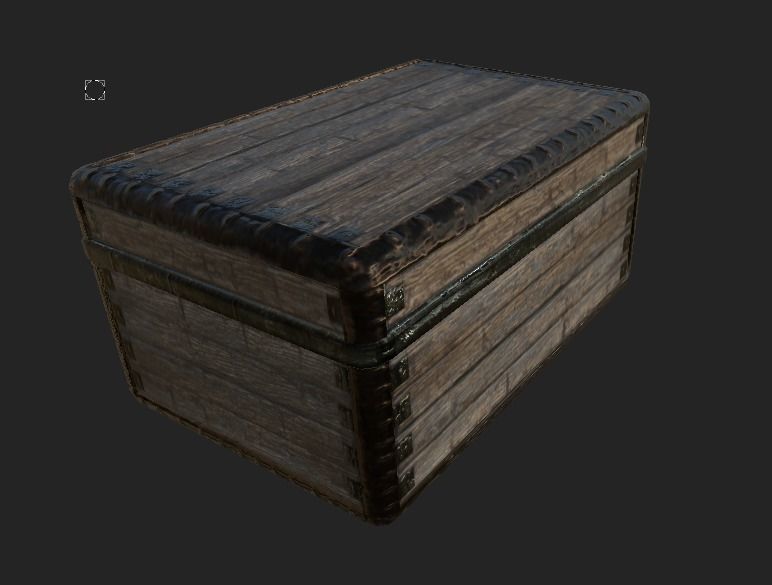 Suitcase Trunk Low-poly 3D model_3