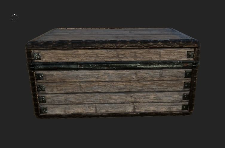 Suitcase Trunk Low-poly 3D model_4