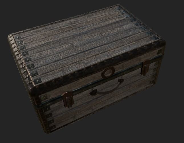 Suitcase Trunk Low-poly 3D model_6