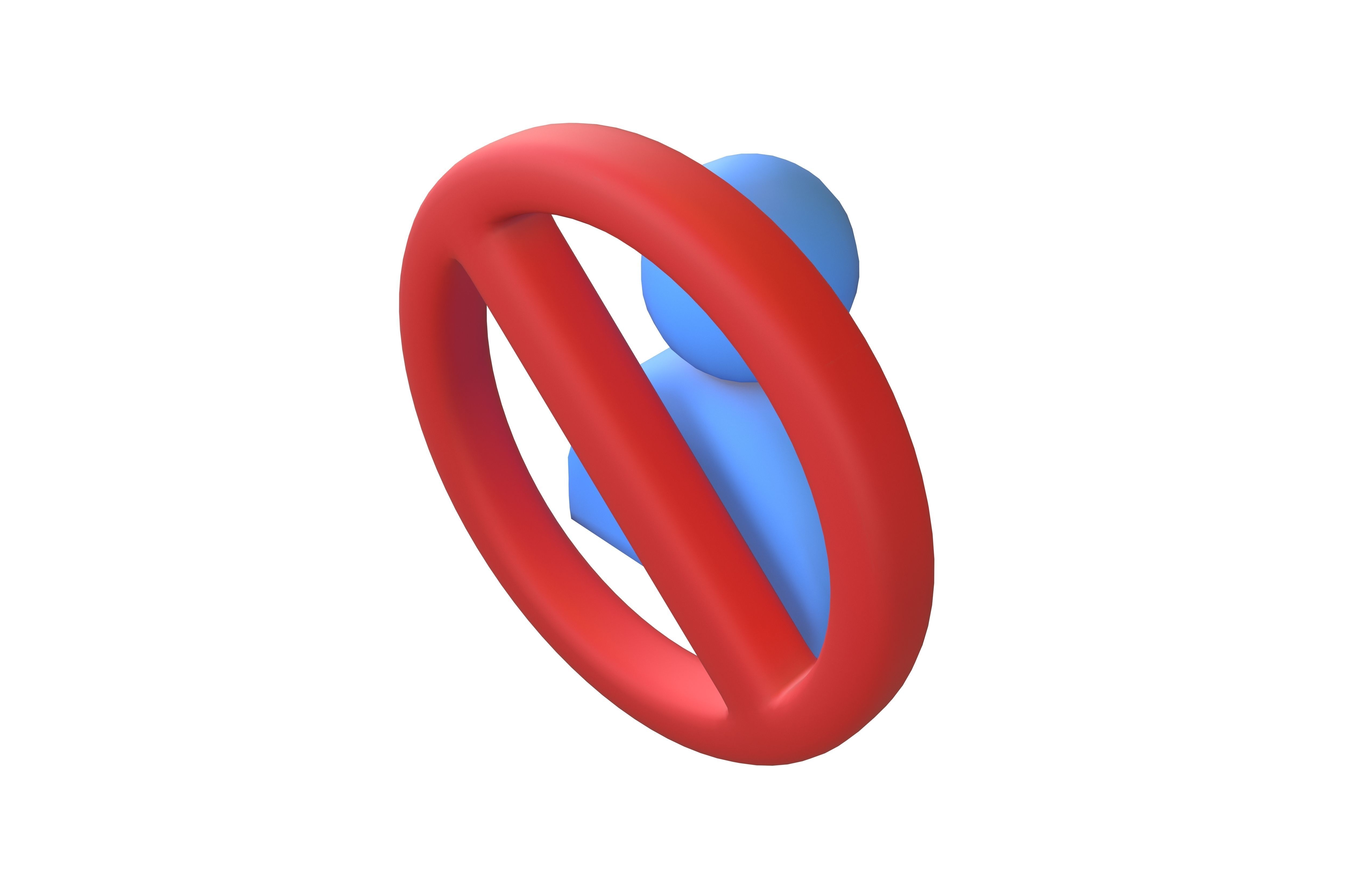 Blocked User Icon V1 001 Low-poly 3D model_3