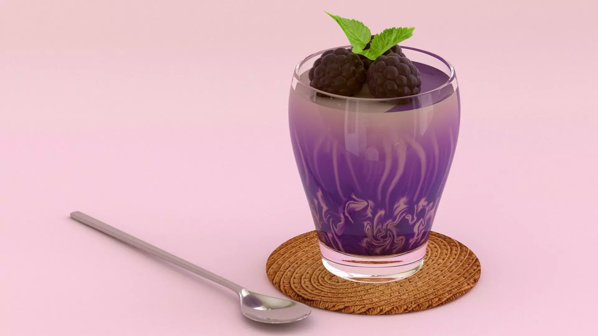 Raspberry Smoothie 3D model