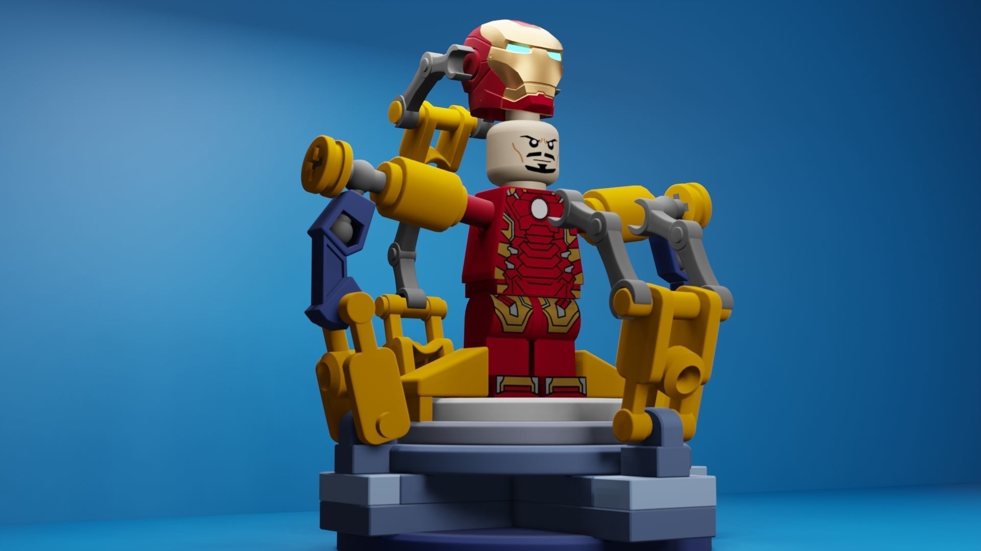 Lego Iron Man 3D model_2