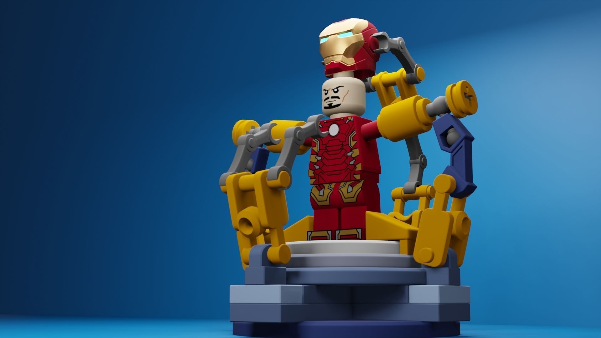 Lego Iron Man 3D model_3