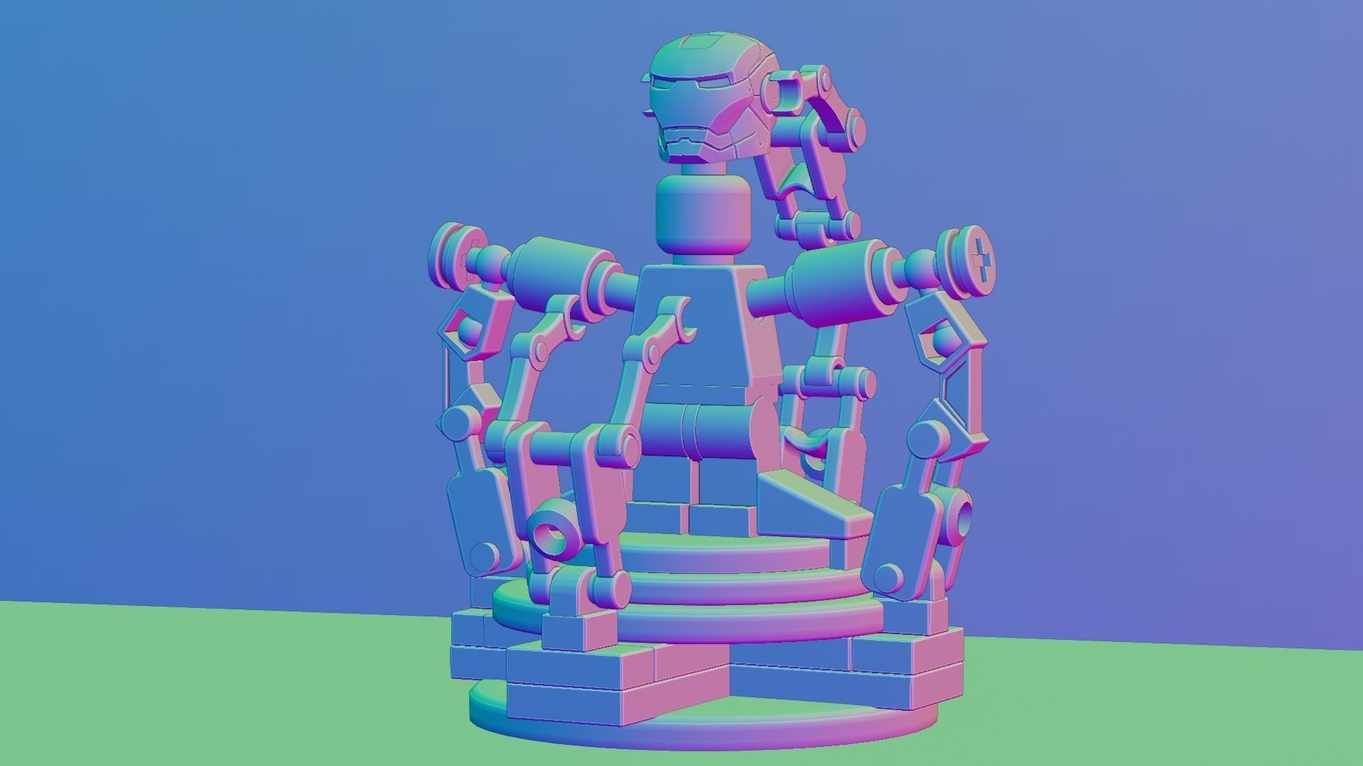 Lego Iron Man 3D model_67