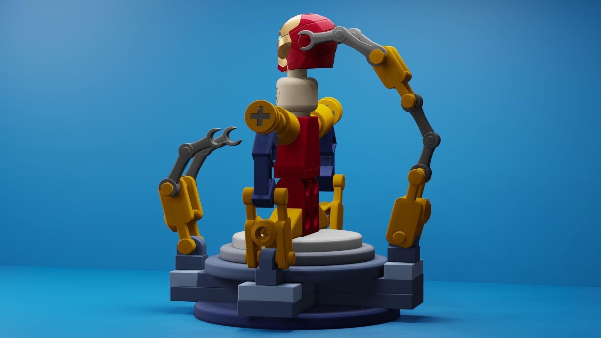 Lego Iron Man 3D model_23