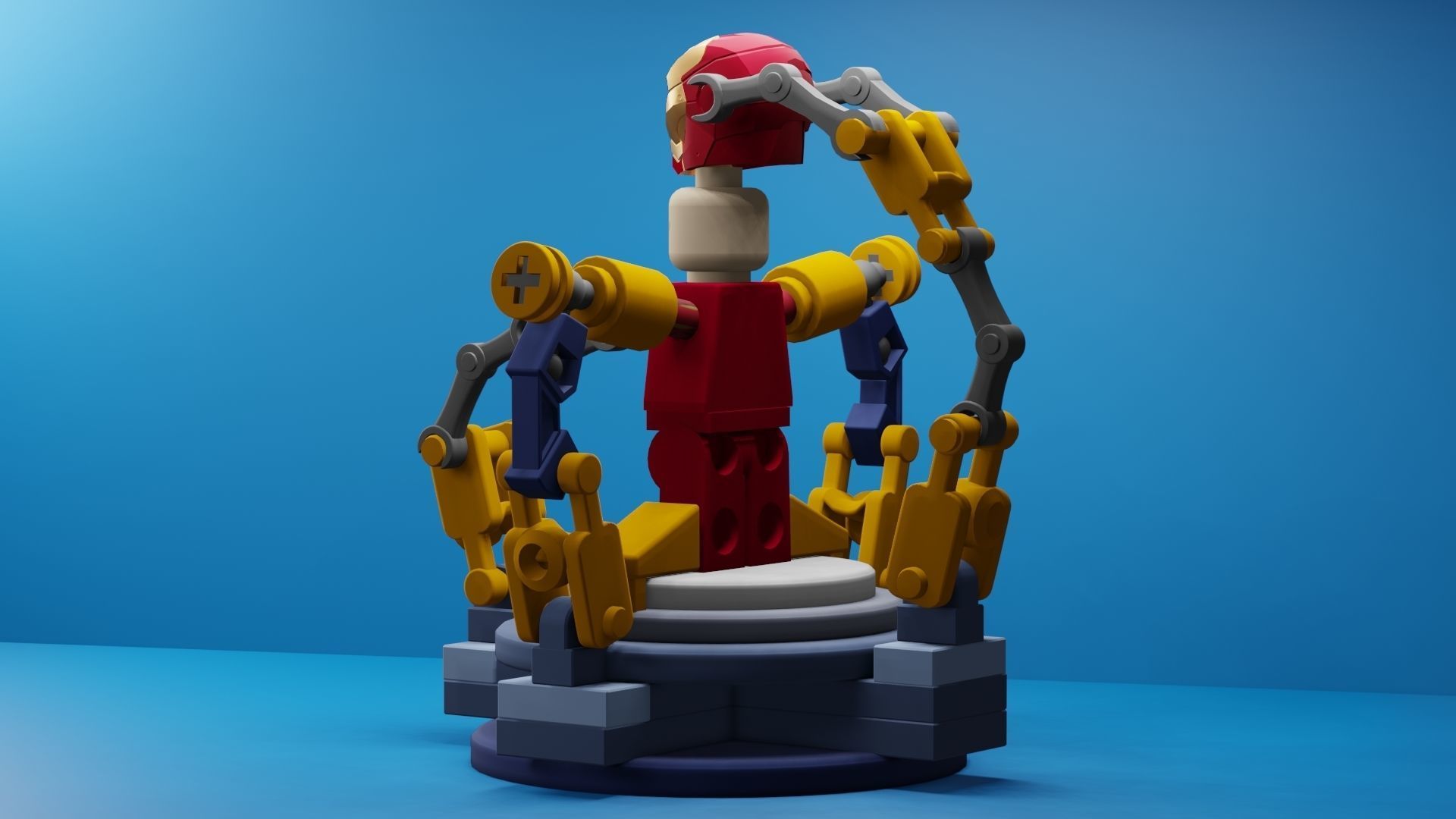 Lego Iron Man 3D model_26