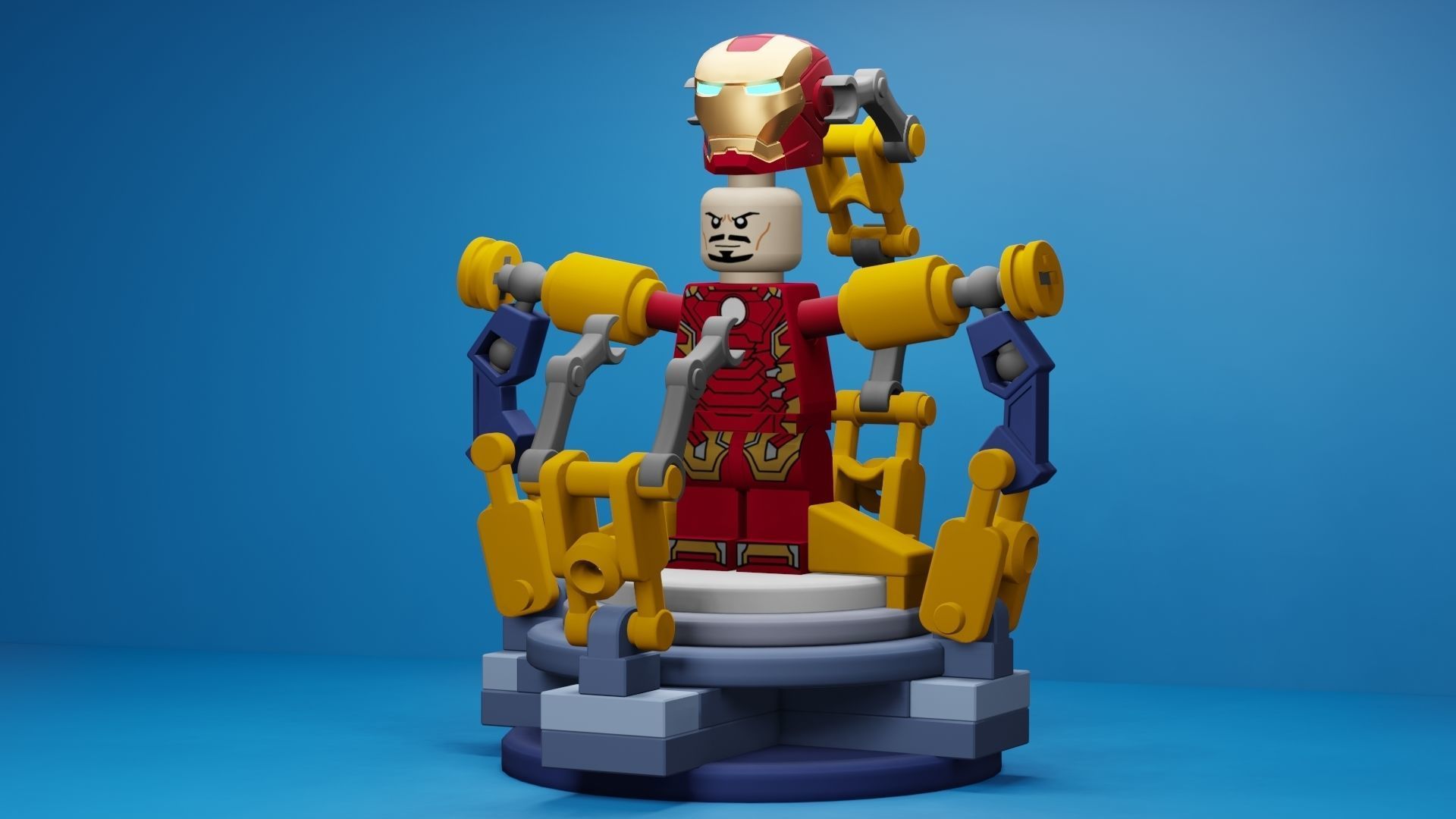 Lego Iron Man 3D model_7