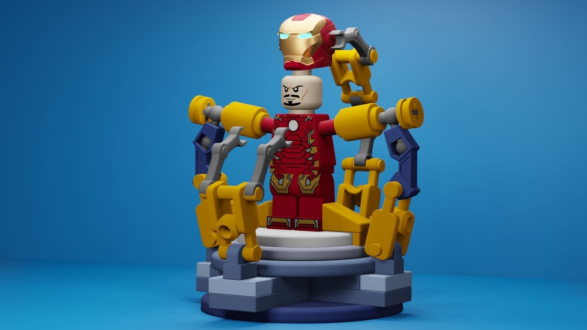 Lego Iron Man 3D model_9