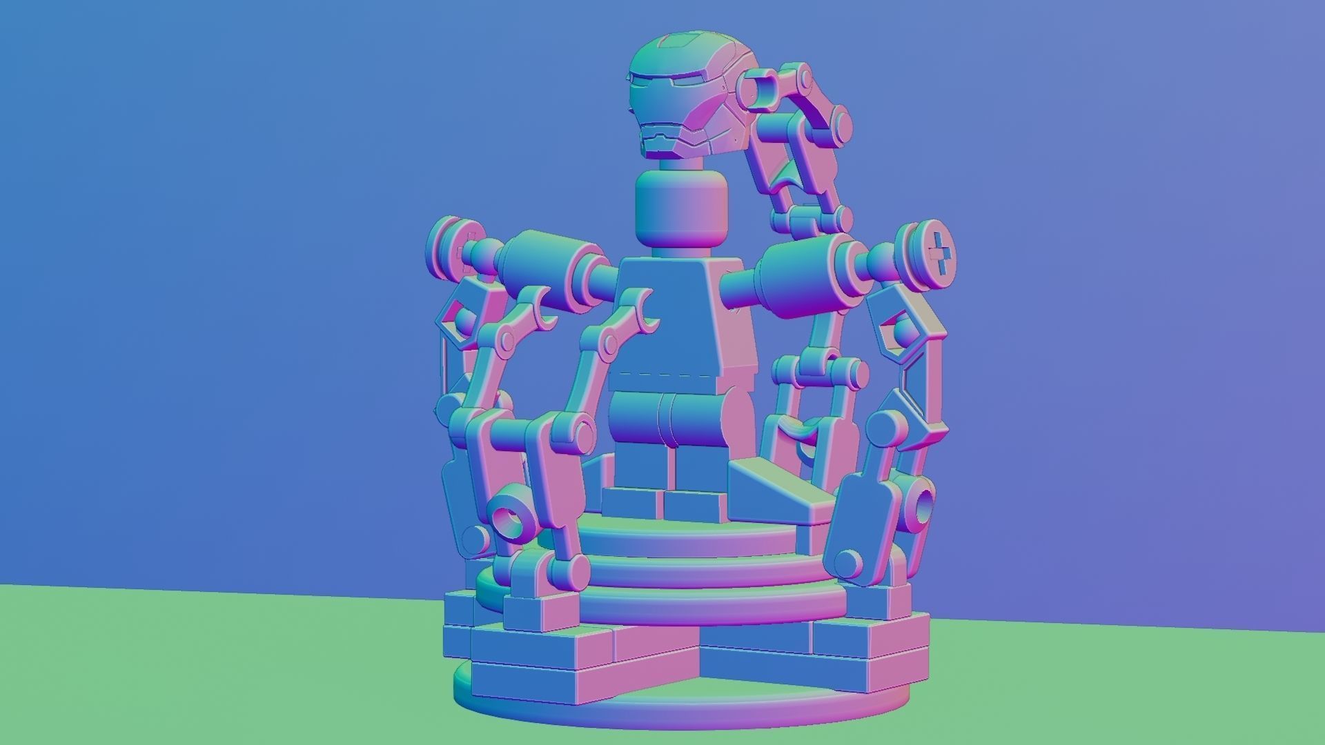 Lego Iron Man 3D model_68