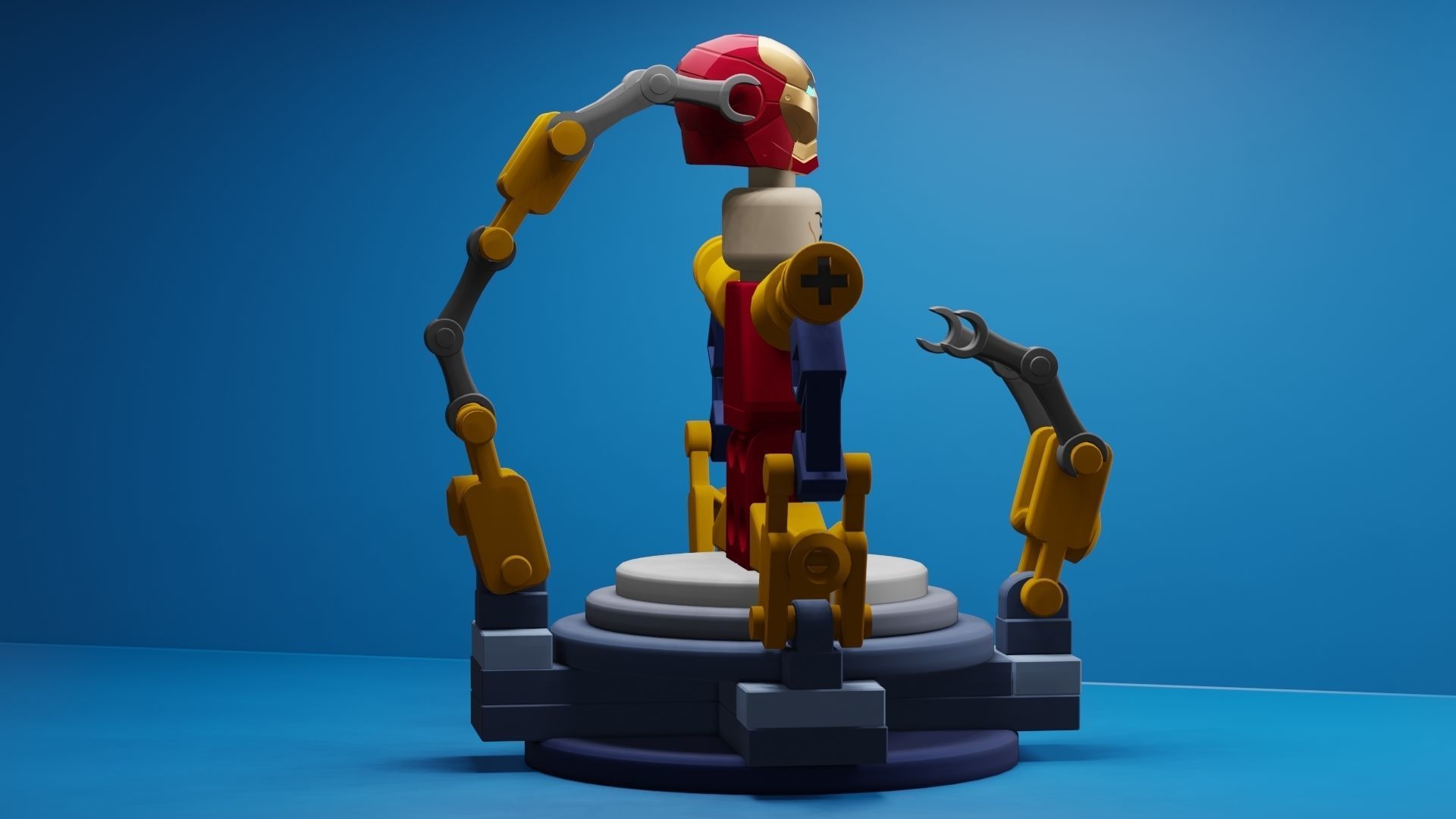 Lego Iron Man 3D model_42