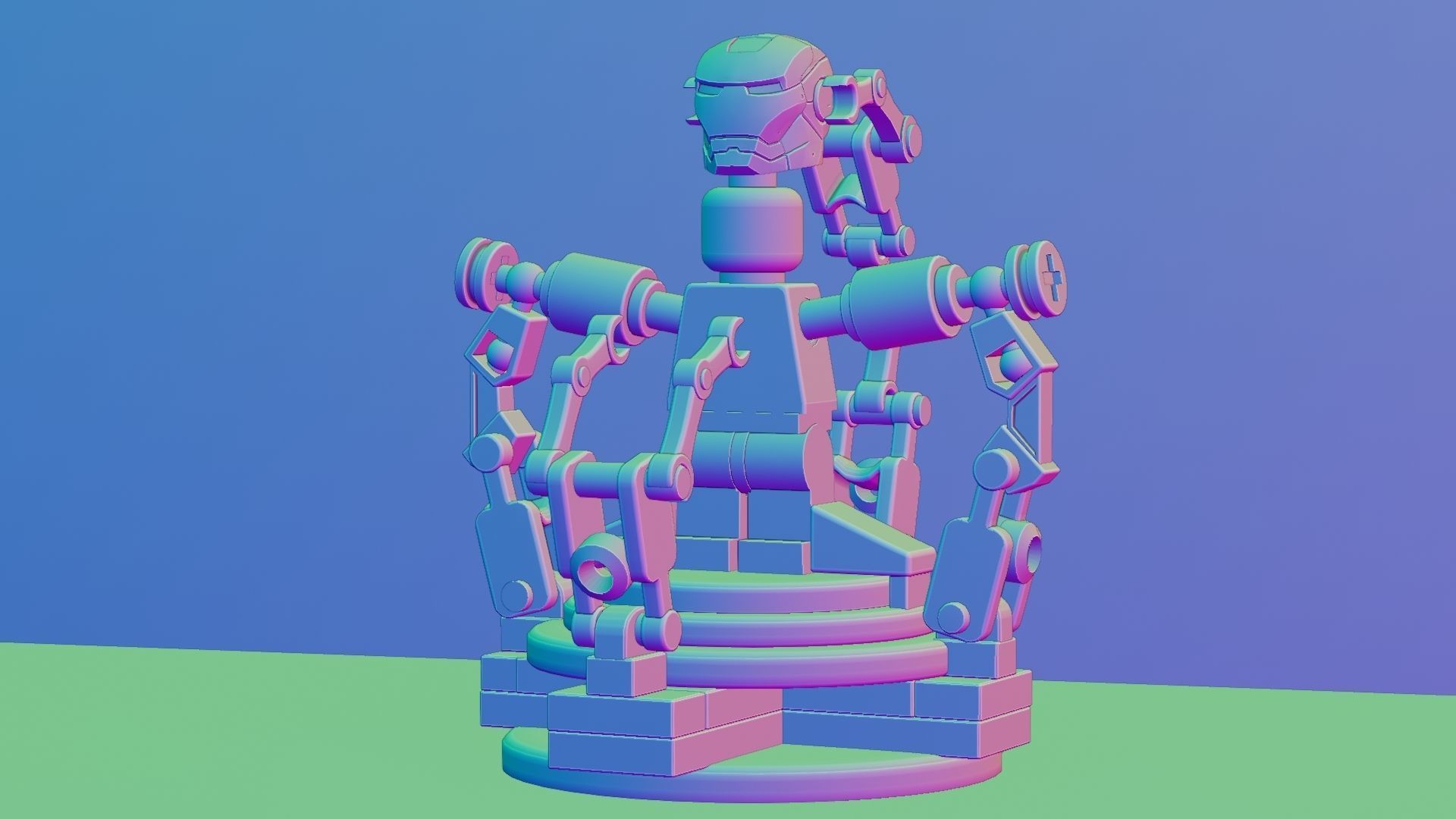 Lego Iron Man 3D model_66