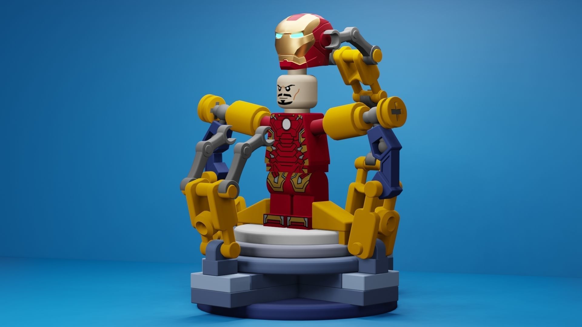 Lego Iron Man 3D model_13