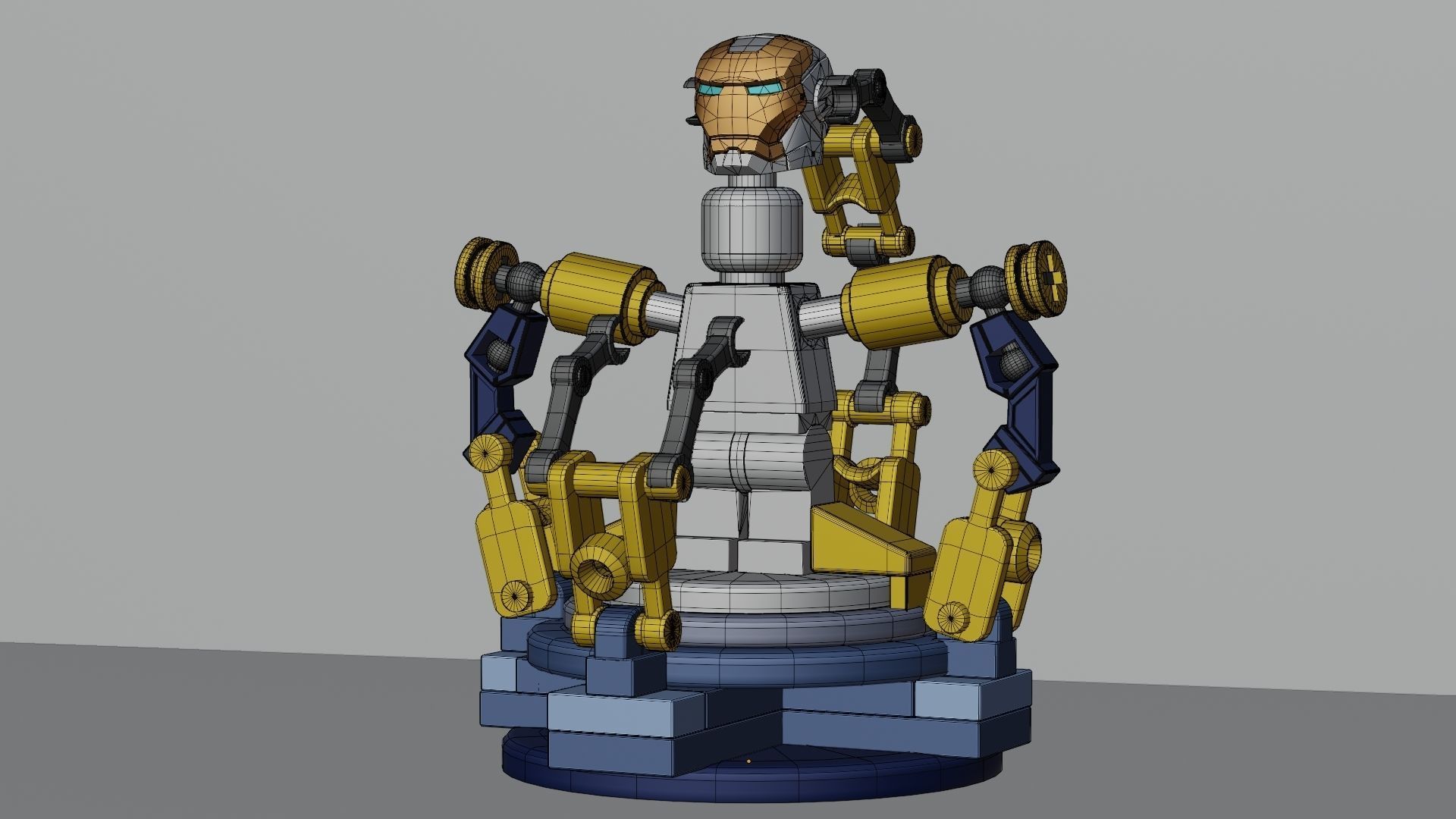 Lego Iron Man 3D model_6