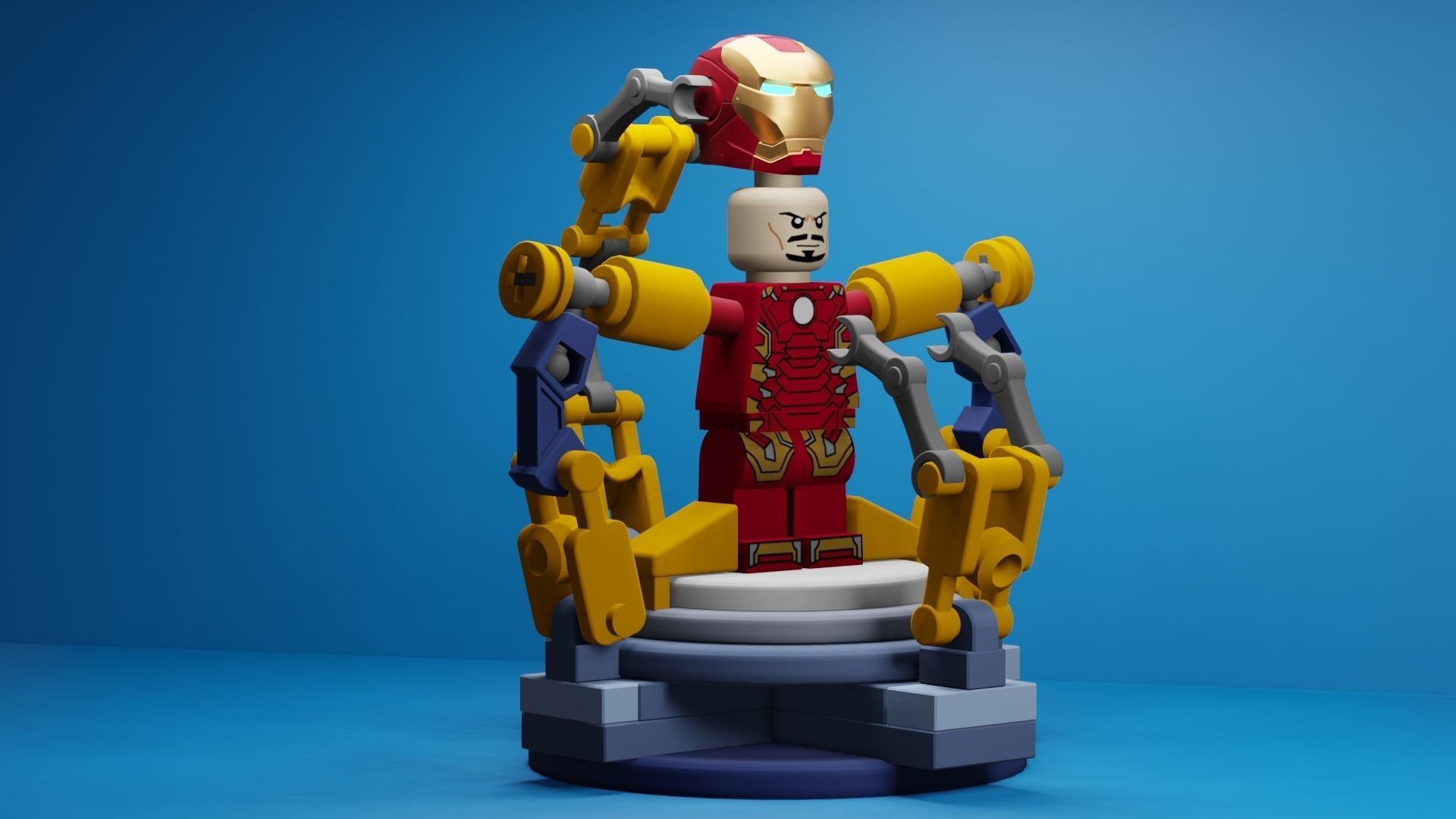 Lego Iron Man 3D model_50